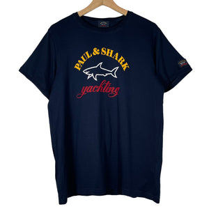 Paul and Shark Navy Short Sleeved Logo T-Shirt - Large (L) PTP 20"