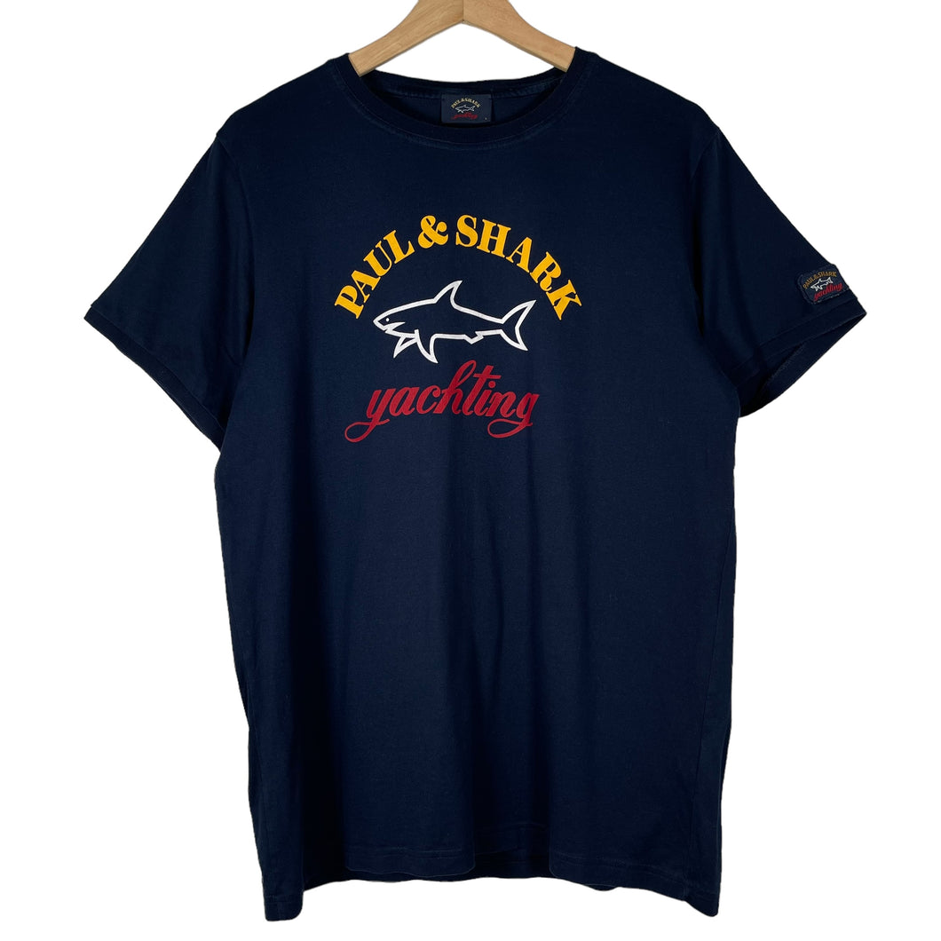 Paul and Shark Navy Short Sleeved Logo T-Shirt - Large (L) PTP 20