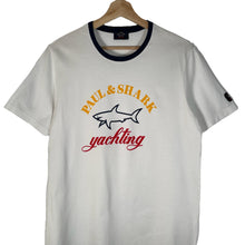 Load image into Gallery viewer, Paul and Shark White Short Sleeved Logo T-Shirt - Medium (M) PTP 19.5&quot;
