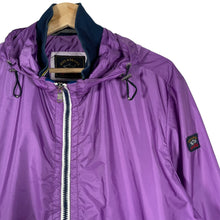 Load image into Gallery viewer, Paul and Shark Purple Hooded Logo Jacket - Medium (M) PTP 21.5&quot;
