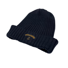 Load image into Gallery viewer, Paul and Shark Bretagne Navy 100% Wool Ribbed Beanie Hat - One Size Fits All
