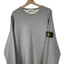 Load image into Gallery viewer, Stone Island Grey Crew Neck Logo Sweater - Extra Large (XL) PTP 23.25&quot;
