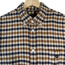 Load image into Gallery viewer, Aquascutum House Check Flannel Long Sleeved Shirt - Medium (M) PTP 20.75&quot;
