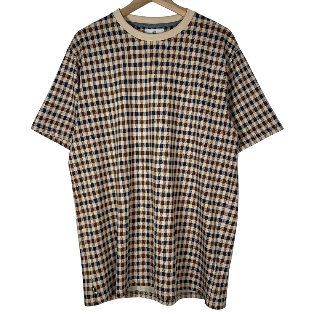 Aquascutum House Check Short Sleeved T-Shirt - Extra Large (XL) PTP 22