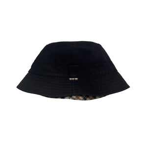 Aquascutum House Check / Navy Reversible Bucket Hat - One Size Fits All