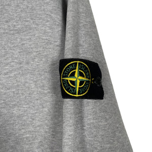 Stone Island Grey Crew Neck Logo Sweater - Extra Large (XL) PTP 23.25"