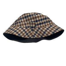 Load image into Gallery viewer, Aquascutum House Check / Navy Reversible Bucket Hat - One Size Fits All
