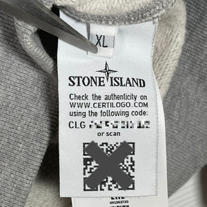 Stone Island Grey Crew Neck Logo Sweater - Extra Large (XL) PTP 23.25"