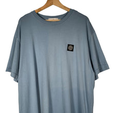 Load image into Gallery viewer, Stone Island Light Blue Short Sleeved Logo T-Shirt - Double Extra Large (XXL) PTP 24&quot;
