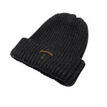 Load image into Gallery viewer, Paul and Shark Bretagne Grey 100% Wool Ribbed Beanie Hat - One Size Fits All

