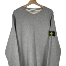 Load image into Gallery viewer, Stone Island Grey Crew Neck Logo Sweater - Extra Large (XL) PTP 23.25&quot;
