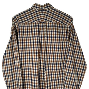 Aquascutum House Check Long Sleeved Shirt - Medium (M) PTP 20"