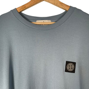 Stone Island Light Blue Short Sleeved Logo T-Shirt - Double Extra Large (XXL) PTP 24"