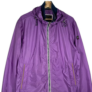 Paul and Shark Purple Hooded Logo Jacket - Medium (M) PTP 21.5"