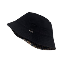 Load image into Gallery viewer, Aquascutum House Check / Navy Reversible Bucket Hat - One Size Fits All
