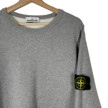 Load image into Gallery viewer, Stone Island Grey Crew Neck Logo Sweater - Extra Large (XL) PTP 23.25&quot;
