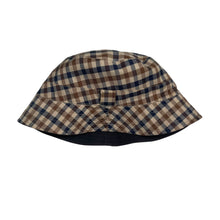 Load image into Gallery viewer, Aquascutum House Check / Navy Reversible Bucket Hat - One Size Fits All
