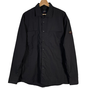 Paul and Shark Navy Econyl Nylon Metal Overshirt - Large (L) PTP 23.5"