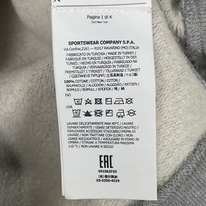 Stone Island Grey Crew Neck Logo Sweater - Extra Large (XL) PTP 23.25"