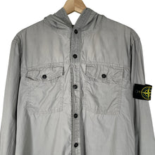 Load image into Gallery viewer, Stone Island Grey Double Pocket Lightweight Hooded Overshirt - Large (L) PTP 22&quot;
