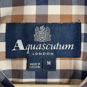 Aquascutum House Check Long Sleeved Shirt - Medium (M) PTP 20.5"