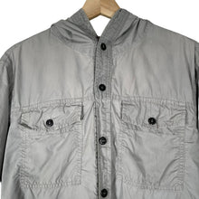 Load image into Gallery viewer, Stone Island Grey Double Pocket Lightweight Hooded Overshirt - Large (L) PTP 22&quot;
