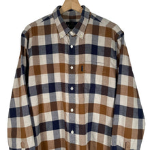 Load image into Gallery viewer, Aquascutum Block Check Flannel Long Sleeved Shirt - Extra Large (XL) PTP 22&quot;
