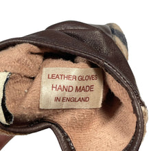 Load image into Gallery viewer, Aquascutum House Check Brown Leather Gloves - Small (S)
