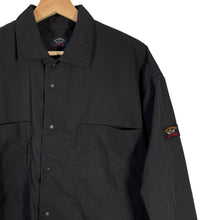 Load image into Gallery viewer, Paul and Shark Navy Econyl Nylon Metal Overshirt - Large (L) PTP 23.5&quot;
