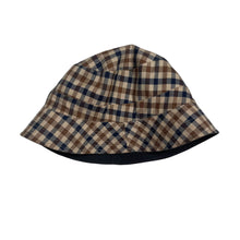 Load image into Gallery viewer, Aquascutum House Check / Navy Reversible Bucket Hat - One Size Fits All
