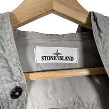 Load image into Gallery viewer, Stone Island Grey Double Pocket Lightweight Hooded Overshirt - Large (L) PTP 22&quot;
