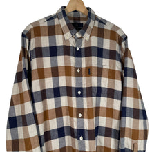 Load image into Gallery viewer, Aquascutum Block Check Flannel Long Sleeved Shirt - Extra Large (XL) PTP 22&quot;
