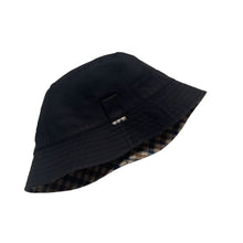 Load image into Gallery viewer, Aquascutum House Check / Navy Reversible Bucket Hat - One Size Fits All
