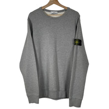 Load image into Gallery viewer, Stone Island Grey Crew Neck Logo Sweater - Extra Large (XL) PTP 23.25&quot;
