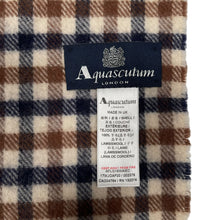 Load image into Gallery viewer, Aquascutum Classic House Check 100% Lambswool Scarf - One Size Fits All
