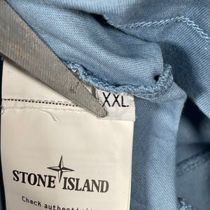 Stone Island Light Blue Short Sleeved Logo T-Shirt - Double Extra Large (XXL) PTP 24"