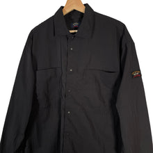 Load image into Gallery viewer, Paul and Shark Navy Econyl Nylon Metal Overshirt - Large (L) PTP 23.5&quot;
