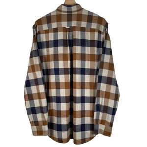 Aquascutum Block Check Flannel Long Sleeved Shirt - Extra Large (XL) PTP 22"