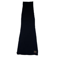 Load image into Gallery viewer, Paul and Shark Black Ribbed Logo Patch Scarf - One Size Fits All
