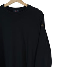 Load image into Gallery viewer, Paul and Shark Black Crew Neck Sweater - Medium (M) PTP 20&quot;
