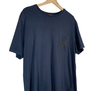 C.P Company Navy Blue Short Sleeved Logo T-Shirt - Double Extra Large (XXL) PTP 22"