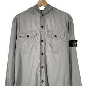 Stone Island Grey Double Pocket Lightweight Hooded Overshirt - Large (L) PTP 22"