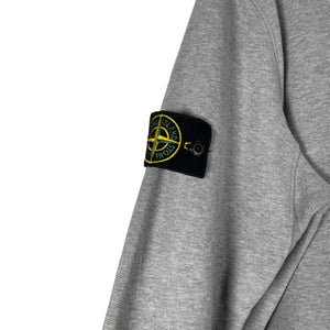 Stone Island Grey Crew Neck Logo Sweater - Extra Large (XL) PTP 23.25"