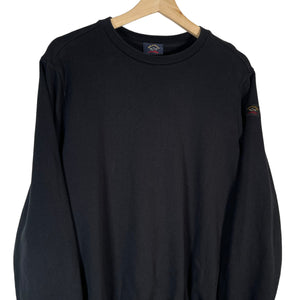 Paul and Shark Black Crew Neck Sweater - Medium (M) PTP 20"