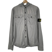 Load image into Gallery viewer, Stone Island Grey Double Pocket Lightweight Hooded Overshirt - Large (L) PTP 22&quot;
