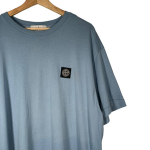 Stone Island Light Blue Short Sleeved Logo T-Shirt - Double Extra Large (XXL) PTP 24"