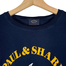 Load image into Gallery viewer, Paul and Shark Navy Short Sleeved Logo T-Shirt - Large (L) PTP 20&quot;
