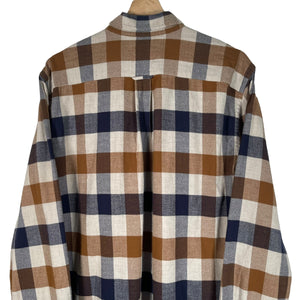 Aquascutum Block Check Flannel Long Sleeved Shirt - Extra Large (XL) PTP 22"