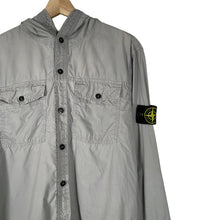 Load image into Gallery viewer, Stone Island Grey Double Pocket Lightweight Hooded Overshirt - Large (L) PTP 22&quot;
