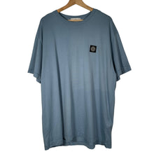 Load image into Gallery viewer, Stone Island Light Blue Short Sleeved Logo T-Shirt - Double Extra Large (XXL) PTP 24&quot;
